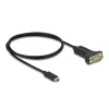 ממיר USB-C לחיבור DB9 Serial RS-232 צ'יפ FTDI אורך 1 מטר DELOCK 64195