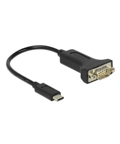 ממיר USB-C לחיבור DB9 Serial RS-232 צ'יפ FTDI אורך 15 ס