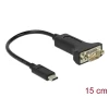 ממיר USB-C לחיבור DB9 Serial RS-232 צ'יפ FTDI אורך 15 ס