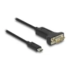 ממיר USB-C לחיבור DB9 Serial RS-232 צ'יפ FTDI אורך 2 מטר DELOCK | 64196