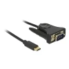 ממיר USB-C לחיבור DB9 Serial RS-232 צ'יפ Prolific אורך 1.8 מטר DELOCK | 62964