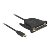 ממיר USB-C לחיבור פרלל DB25 Parallel צ'יפ Prolific אורך 1.8 מטר DELOCK | 62980
