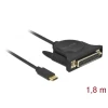 ממיר USB-C לחיבור פרלל DB25 Parallel צ'יפ Prolific אורך 1.8 מטר DELOCK | 62980