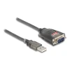 ממיר USB לחיבור DB9 Serial RS-232 עם 3 LED x צ'יפ FTDI אורך 1 מטר DELOCK | 61400