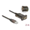 ממיר USB לחיבור DB9 Serial RS-232 עם 3 LED x צ'יפ Prolific אורך 2 מטר DELOCK | 64073