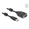 ממיר USB לחיבור DB9 Serial RS-232 עם בידוד גלווני 2.5kV צ'יפ FTDI אורך 2 מטר DELOCK | 64154