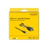 ממיר USB לחיבור DB9 Serial RS-232 עם הגנת ESD צ'יפ Prolific אורך 1.3 מטר DELOCK | 64222