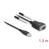 ממיר USB לחיבור DB9 Serial RS-232 עם הגנת ESD צ'יפ Prolific אורך 1.3 מטר DELOCK | 64222
