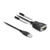 ממיר USB לחיבור DB9 Serial RS-232 עם הגנת ESD צ'יפ Prolific אורך 1.3 מטר DELOCK | 64222
