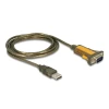 ממיר USB לחיבור DB9 Serial RS-232 עמיד בטמפרטורה 40°C- עד 85°C צ'יפ FTDI אורך 1.5 מטר DELOCK | 65840