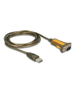 ממיר USB לחיבור DB9 Serial RS-232 עמיד בטמפרטורה 40°C- עד 85°C צ'יפ FTDI אורך 1.5 מטר DELOCK | 65840