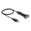 ממיר USB לחיבור DB9 Serial RS-232 צ'יפ FTDI אורך 0.8 מטר DELOCK | 61506