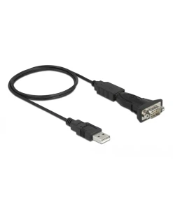 ממיר USB לחיבור DB9 Serial RS-232 צ'יפ FTDI אורך 0.8 מטר DELOCK | 61506