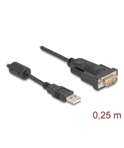 ממיר USB לחיבור DB9 Serial RS-232 צ'יפ FTDI אורך 25 ס