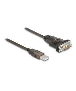 ממיר USB לחיבור DB9 Serial RS-232 צ'יפ Prolific PL-2303 GS אורך 1.5 מטר DELOCK | 62645