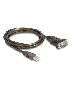 ממיר USB לחיבור DB9 Serial RS-232 צ'יפ Prolific PL-2303 GS אורך 1.5 מטר DELOCK | 62645