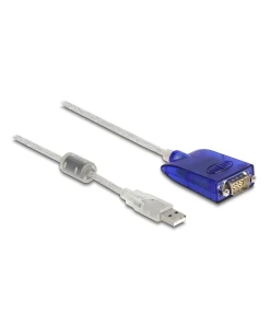 ממיר USB לחיבור DB9 Serial RS-422/485 עם הגנת מתח 600W עמיד בטמפרטורה 40°C- עד 85°C צ'יפ FTDI אורך 1.5 מטר בצבע שחור DELOCK | 64055