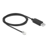 ממיר USB לחיבור R10 Serial RS-232 עם הגנת ESD צ'יפ FTDI עבור Meade Autostar בצבע שחור DELOCK | 66738