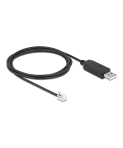ממיר USB לחיבור R10 Serial RS-232 עם הגנת ESD צ'יפ FTDI עבור Meade Autostar בצבע שחור DELOCK | 66738