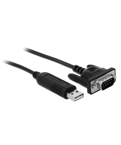 ממיר USB לחיבור Serial RS-232 עם תקע DB9 Compact צ'יפ FTDI אורך 1.8 מטר DELOCK | 66282