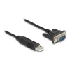 ממיר USB לחיבור Serial RS-232 עם תקע DB9 Compact צ'יפ FTDI אורך 1.8 מטר DELOCK | 66282