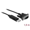ממיר USB לחיבור Serial RS-232 עם תקע DB9 Compact צ'יפ FTDI אורך 1.8 מטר DELOCK | 66282
