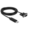 ממיר USB לחיבור Serial RS-232 עם תקע DB9 Compact צ'יפ FTDI אורך 1.8 מטר DELOCK | 66282