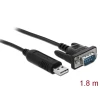 ממיר USB לחיבור Serial RS-485 עם תקע DB9 Compact + הגנת ESD צ'יפ FTDI אורך 1.8 מטר בצבע שחור DELOCK | 66283