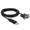 ממיר USB לחיבור Serial RS-485 עם תקע DB9 Compact + הגנת ESD צ'יפ FTDI אורך 1.8 מטר בצבע שחור DELOCK | 66283