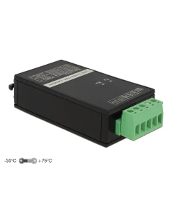 ממיר USB לחיבור Terminal Block Serial RS-422485 עם בידוד גלווני 3kV עמיד בטמפרטורה 30°C- עד 75°C צ'יפ FTDI בצבע שחור DELOCK 62501