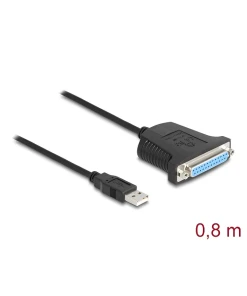 ממיר USB לחיבור פרלל DB25 Parallel אורך 80 ס"מ DELOCK | 61330