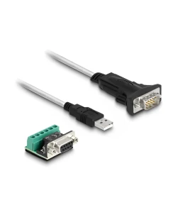 ממיר USB לתקע DB9 Serial RS-422/485 צ'יפ FTDI אורך 1.8 מטר בצבע שחור DELOCK | 63465