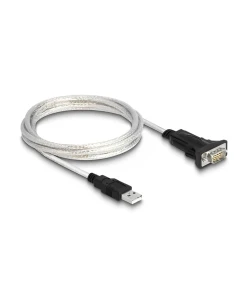 ממיר USB לתקע DB9 Serial RS-422/485 צ'יפ FTDI אורך 1.8 מטר בצבע שחור DELOCK | 63465