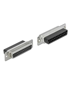 מעביר שקע D-Sub 25 Pin לשני שקעים RJ45 בצבע אפור DELOCK | 66834