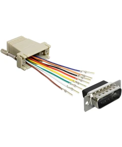 מעביר תקע D-Sub 15 Pin לשקע RJ45 בצבע אפור DELOCK | 65432