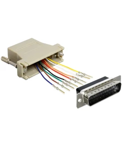 מעביר תקע D-Sub 25 Pin לשקע RJ45 בצבע אפור DELOCK | 65433