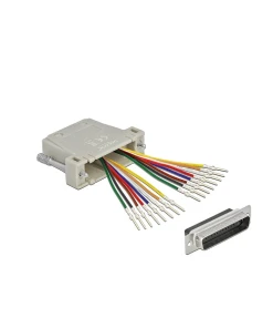 מעביר תקע D-Sub HD 44 Pin לשני שקעים RJ45 בצבע אפור DELOCK | 66835