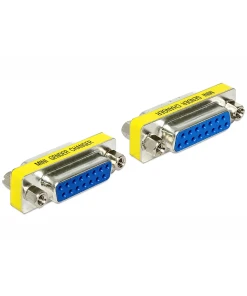 מתאם D-Sub 15 נ/נ בצבע צהוב DELOCK | 65480