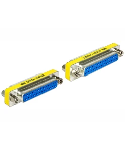 מתאם D-Sub 25 נ/נ בצבע צהוב DELOCK | 65483