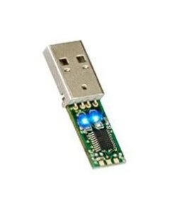 מתאם PCB טורי USB ל-RS232 עם אלקטרוניקה משובצת, מחבר USB ונורות LED בצבע כסף ftdichip | USB-RS232-PCB