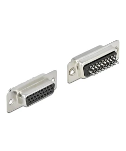 שקע D-Sub HD 26 pin בחיבור הלחמה סט 4 יח' בצבע אפור DELOCK | 66717