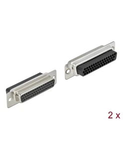 שקע D-Sub HD 44 pin בחיבור לחיצה סט 2 יח' בצבע אפור DELOCK | 66725