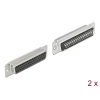 שקע D-Sub HD 50 pin בחיבור הלחמה סט 2 יח' בצבע אפור DELOCK | 66716