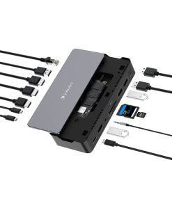 תחנת עגינה Pro Docking Station 15 Port with SSD slot בצבע אפור Verbatim | 32173