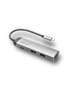 תחנת עגינה USB-C™ MULTIPORT HUB USB 3.1 GEN1 / U3.0 / HDMI בצבע אפור Verbatim | 49140
