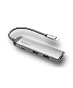 תחנת עגינה USB-C™ MULTIPORT HUB USB 3.1 GEN1 / U3.0 / HDMI בצבע אפור Verbatim | 49140