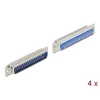 תקע D-Sub 37 pin בחיבור הלחמה סט 4 יח' בצבע אפור DELOCK | 66704