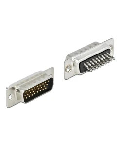 תקע D-Sub HD 26 pin בחיבור הלחמה סט 4 יח' בצבע אפור DELOCK | 66706