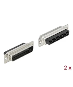 תקע D-Sub HD 44 pin בחיבור לחיצה סט 2 יח' בצבע אפור DELOCK | 66714