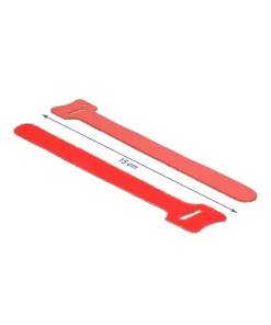 אזיקונים סקוטש דו צדדי אורך 150 מ"מ סט 10 יח' צבע אדום DELOCK | 18689